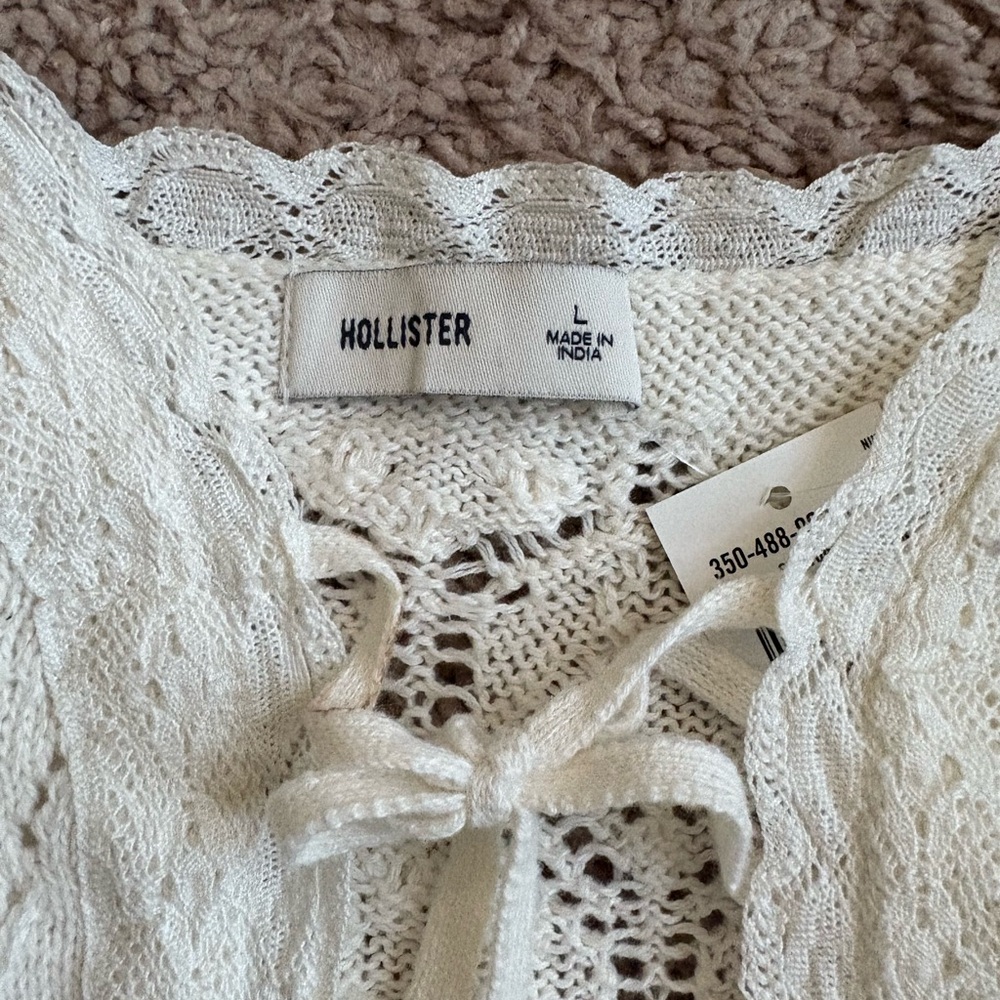 Hollister Crochet-Style Tie-Front Sweater Tank - Picture 3 of 6